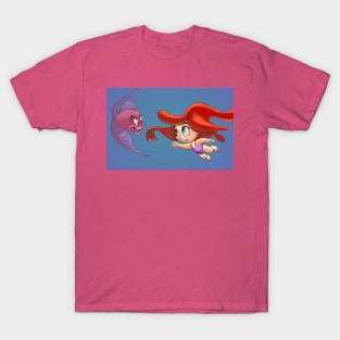 Girl with Fish T-Shirt